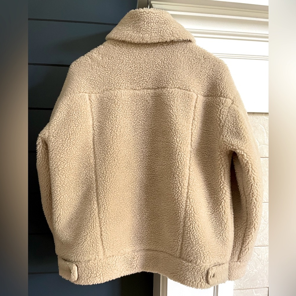 Free People Cream Sherpa Jacket - Picture 7 of 7
